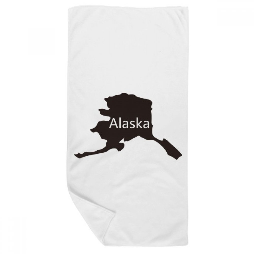 Serviette de bain Alaska motif drapeau américain USA douce 35x70 cm multicouleur pour visage