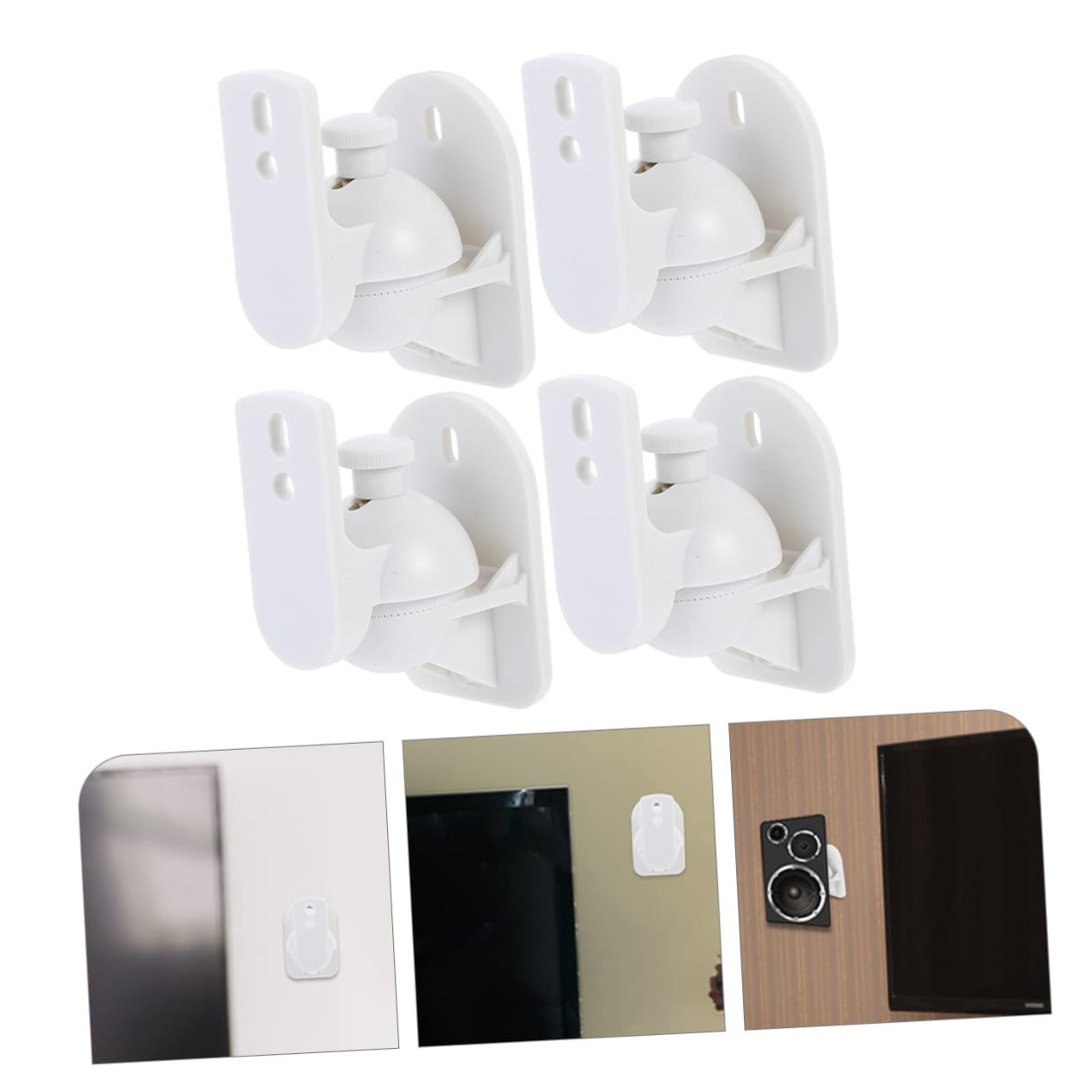 DOITOOL Support Mural pour Haut-Parleur Blanc 5kg en Abs, Orientable