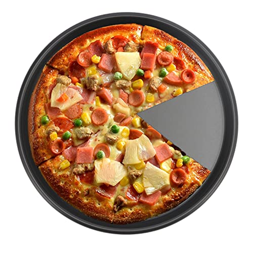 Non-Stick Pizza Pan Round Griddle, 8 Inch Pizza Baking Plates, Aluminum Alloy Bakeware Pizza Tray, Professional Round Pizza Pans, Kitchen Essentials for Pizza Lovers, Baking, Grill, BBQ, Oven Safe