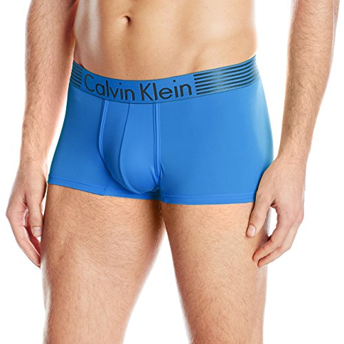 Calvin Klein Men's Underwear Iron Strength Micro Low Rise Trunks, Stark Blue, Large
