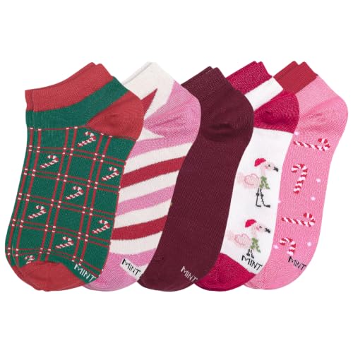 Image of Mint & Oak Low Cut Ankle Women Socks, Christmas Gift Quirky Socks For Friends, Cute Funky Socks, Christmas Secret Santa Gifts For Women