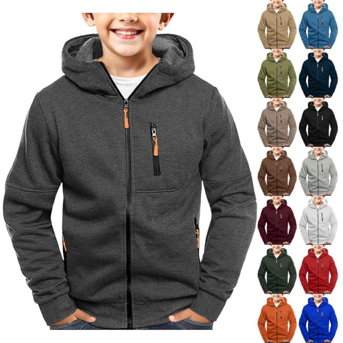 Boys Sweatshirts Waterproof Sports Kids Hoodie Casual Teens Long Sleeve Fashion Lightweight Zip Up Hoodies For Boys