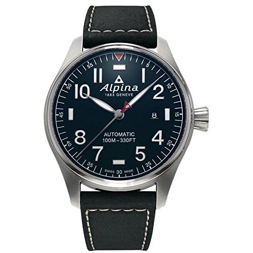Montre Alpina Startimer Pilot Automatic, AL-525, 44mm, Noir, Jour, AL-525NN4S6