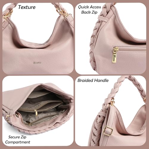 Image of EXOTIC Luna Braided Sling Bag for Women | Soft Structured Hobo Bag | Adjustable Strap | Multi Pocket | Elegant Everyday Purse