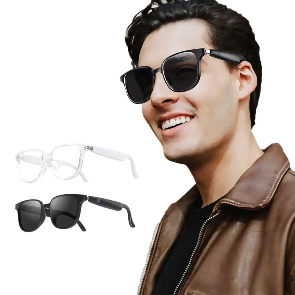 Smart Bluetooth Audio Glasses, Black Frame with Touch Control, 8-Hour Battery Life, Built-in Microphone for Calls-image-42