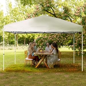 Caravancanopyvseries12by12footoutdoorshadeinstantcanopykitwithsteelframeand150dpolyestercanopytop3legheightsettingswhite Urban Country Home Decor Caravan canopy v series 12 by 12 foot outdoor shade instant canopy kit with steel frame and 150d polyester canopy top 3 leg height settings white urban country home decor
