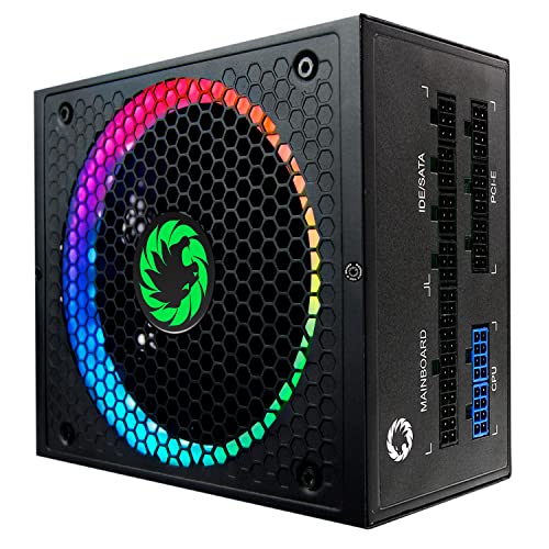 GameMax RGB 550W Modular 80 Plus Gold Power Supply with 14cm RGB Fan - Black - Image 11