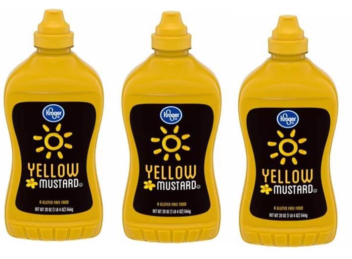 Pack Of 3 Yellow Mustard 20 oz.
