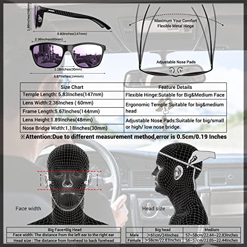 Image of ROCKNIGHT HD Polarized Driving Sunglasses UV400 Protection Lightweight Al-Mg Metal Frame Outdoor Casual 60mm