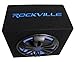 Rockville RVB12.1A 500W Active 12 Inch Car Subwoofer with Enclosure, Built-in Class AB Amplifier, Adjustable Crossover, Deep Bass, for Car Audio