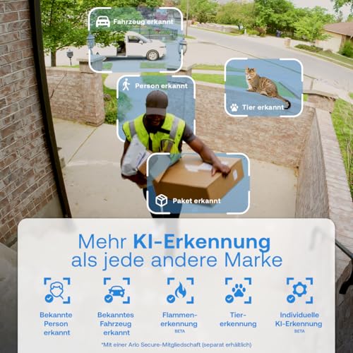 Arlo Essential 3 XL 2K Akku Überwachungskamera Aussen, WLAN, 3-Kamera-Set – Ansicht 4