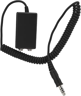 Adaptador de fone de ouvido de aviação, fone de ouvido de helicóptero preto de esponja de alta densidade para adaptador de GA universal para Avcomm para ASA para David Clark para Polit