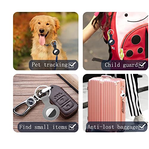 4 Pezzi Custodia AirTag, Cover Portachiavi per