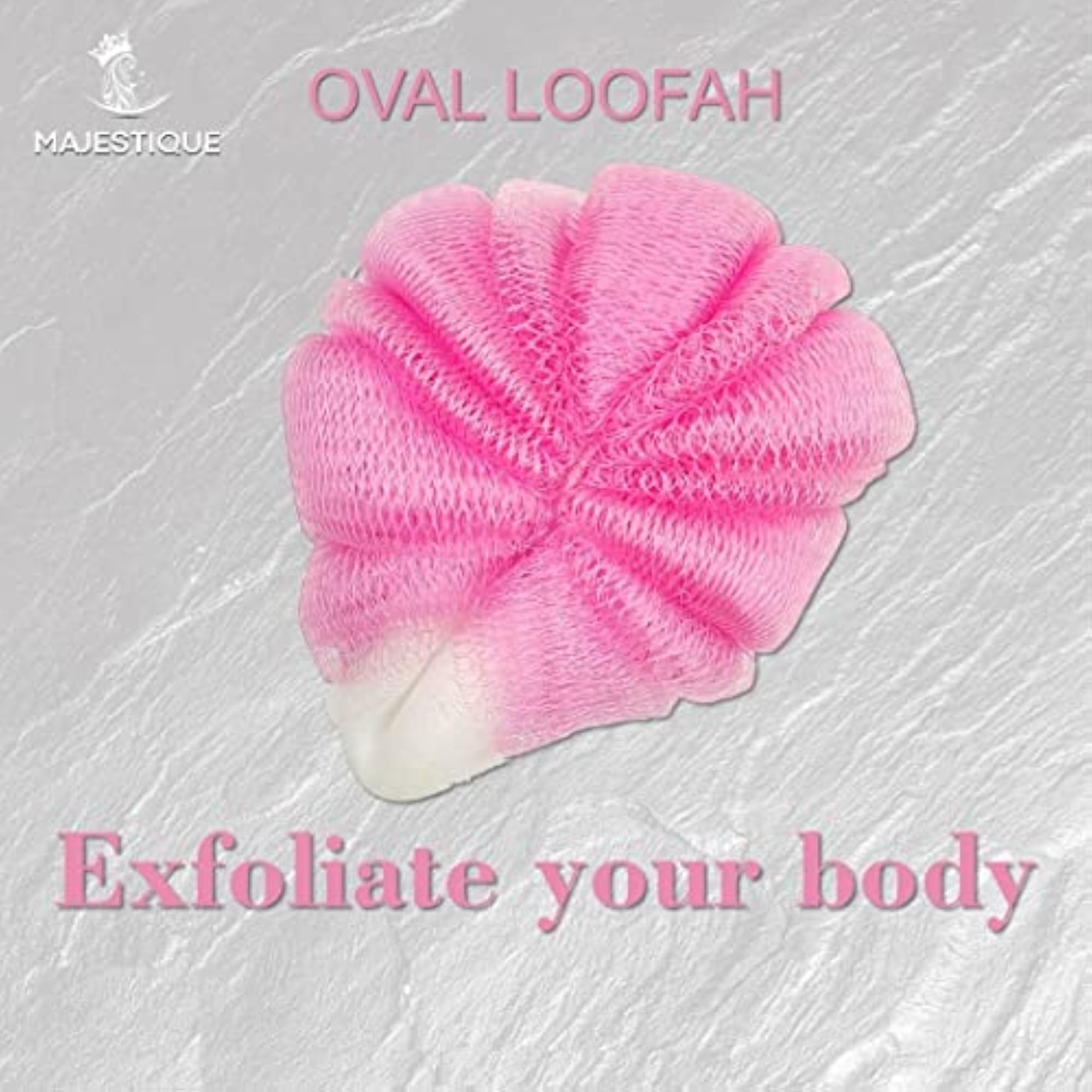 Oval Loofah for Bathing, Gentle Exfoliating Sponge for Skin Care