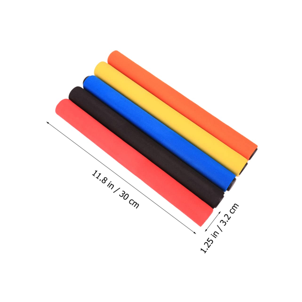 Cabilock 5pcs Boys and Girls Relay Stick Anti-slip Sponge Cover Running Accessory