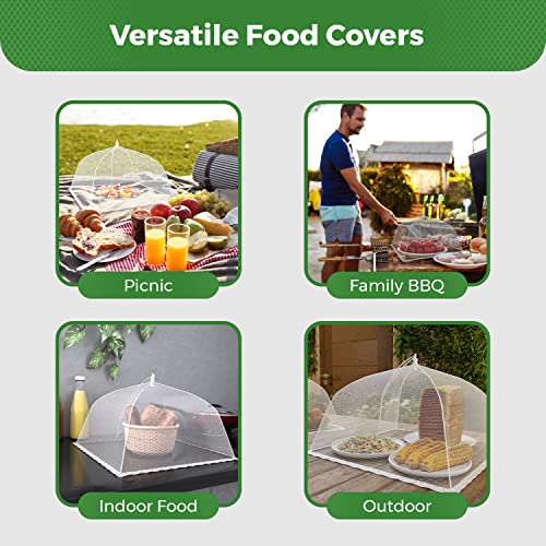 Simply Genius (12 Pack) Large And Tall 17X17 Pop-Up Mesh Food Covers Tent Umbrella For Outdoors, Screen Tents Protectors For Bugs, Reusable And Collapsible #TOP1