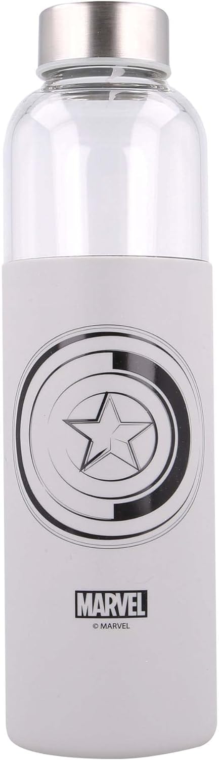 Stor Glass Bottle with Silicone Cover 585 ml. Marvel