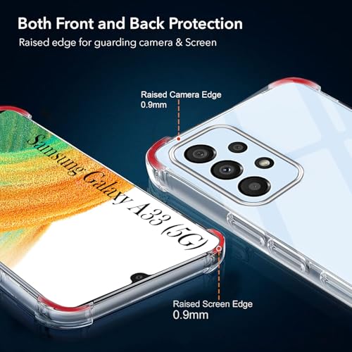 Image of Jkobi Shockproof Crystal-Clear Back Cover for Samsung Galaxy A33 5G (Anti Yellow Case | Drop & Camera Protection | Hard Polycarbonate)
