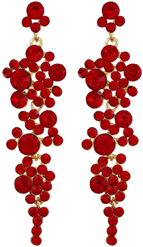 Earrings for Women Jewellery Long Dangle Hypoallergenic Earrings Rhinestone Art Deco Chandelier Earrings Sparkly Crystal Vintage Style Wedding Birthday Prom Bridal