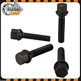 Oberfläche: SCHWARZ ZINK Haskyy 10 Radschrauben Radbolzen SCHWARZ Kugelbund R12 Kugel M12x1,5 in verschiedenen Schaftlängen zur Auswahl (40mm)