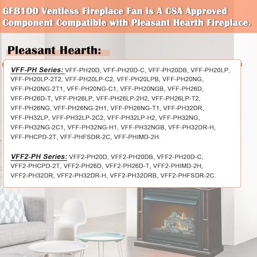 Ventilateur de cheminée sans ventilation GFB100 Pleasant Hearth