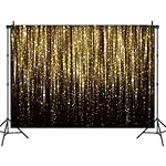 Black Gold for Adult Kids Birthday Party Photo Backdrop Decorations Banner Streamer Flash Banner Party Photography 7x5ft - Image 4