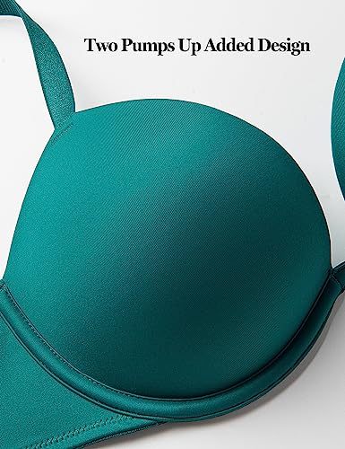 Image of Wingslove Women's Push Up Bra Deep V Plunge Underwire T-Shirt Bra Multiway 2 Cups Up