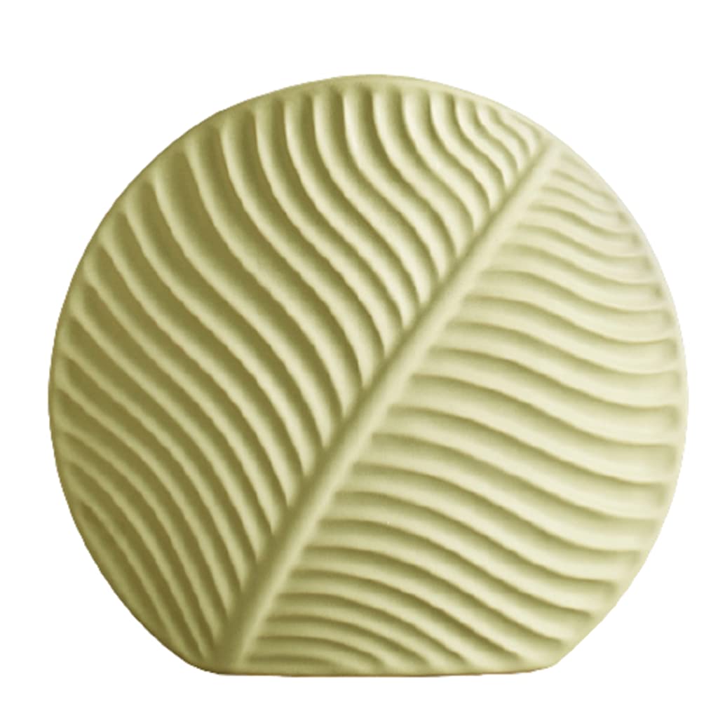 Ngdfgr As Known Fashion Dried Flowers Vase,Ceramic Small Vases Creativity Leaf Shape Flower Arrangement Ornaments Soft Decoration Art For Home Decoration