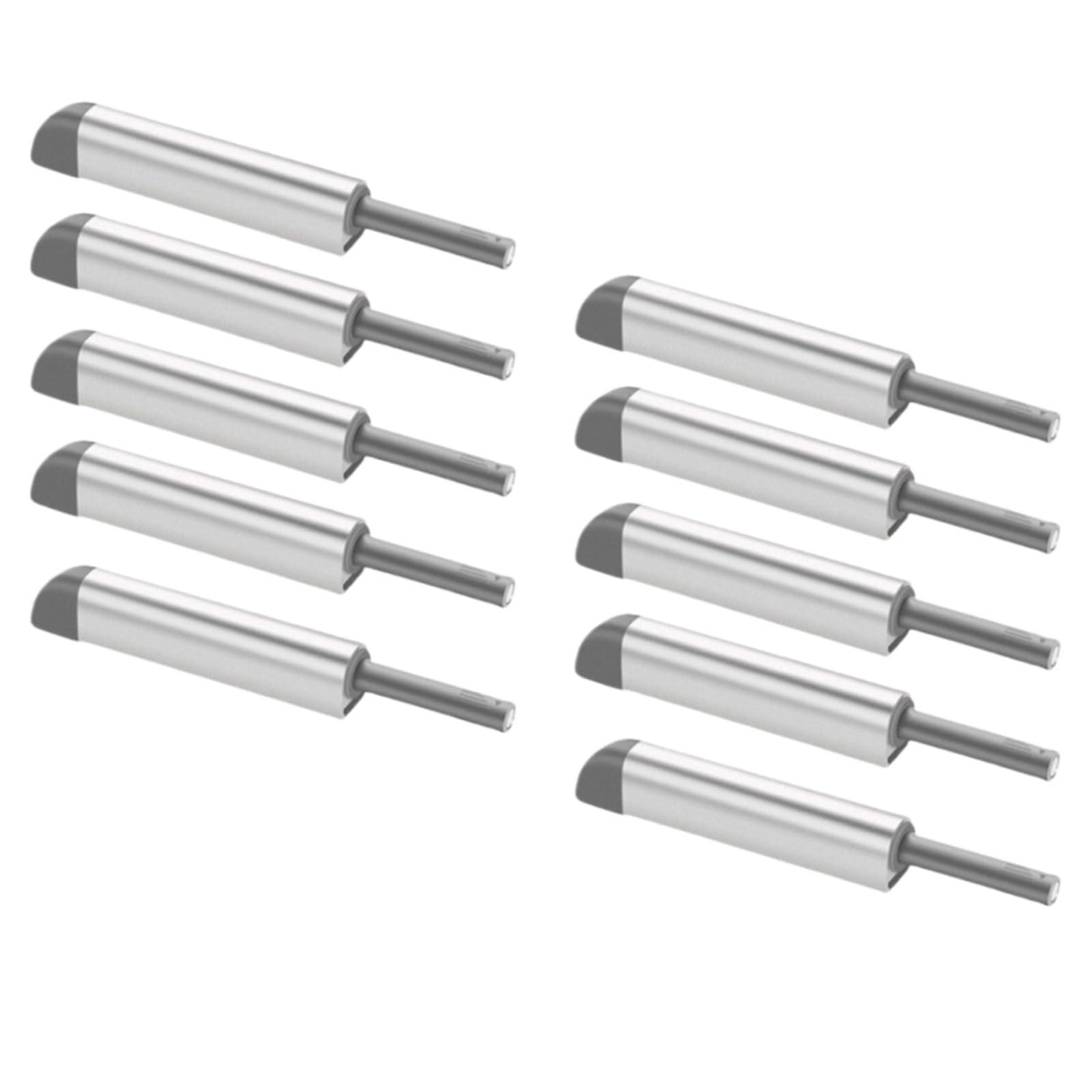 Cnyuon Silver 20Pcs Push To Open Damper Buffer Magnetic Cabinet Door Latches Soft Quiet Closer Rebounder Cupboard Catch Drawer Stopper(Silver)