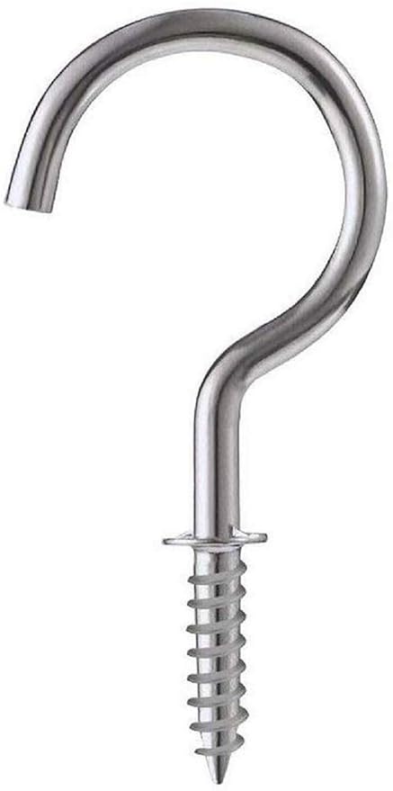 VOLO 2-Inch Steel Cup Ceiling Hooks Holder - Pack of 10 Pcs, Heavy Duty J Hook.