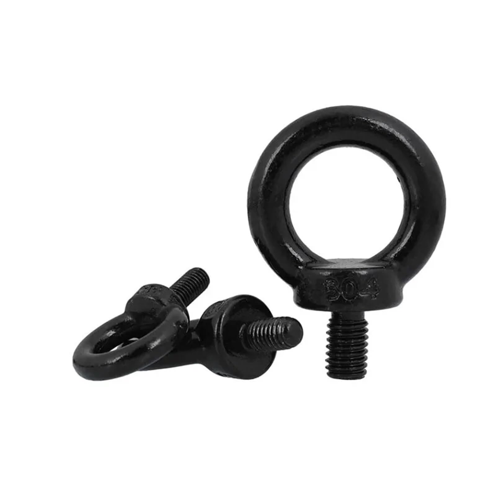 Tornillo De Ojo Perno de anillo elevación acero inoxidable negro Tornillos ojo marinos(M24X40 1PC)