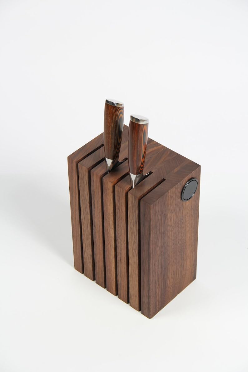 OHVVGN Magnetic Knife Block, Knife Block Holder, Modern Knife Storage