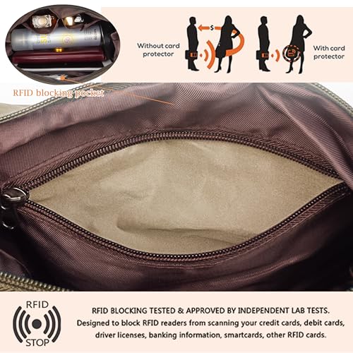 Image of VOLGANIK ROCK Crossbody Bags for Women RFID Lightweight Travel Shoulder Bag Waterproof Nylon purses and handbags Pocketbook
