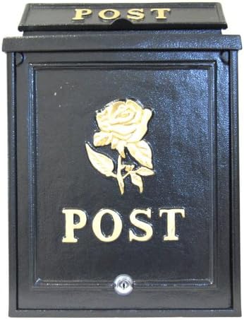 NEW CAST ALUMINIUM MAIL BOX GOLD ROSE HEAVY DUTY