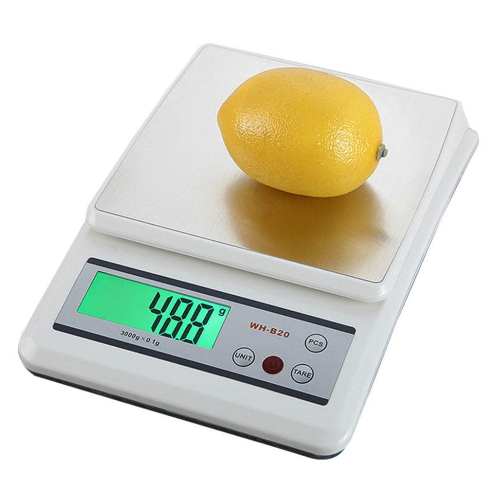 HPTHLY 0.01g Electronic Kitchen Scales High Precision Scale Digital Jewelry Scales Mini LED Display Medicinal Weighing Multifunctional Scales for Cooking Baking (One Color-3000g)