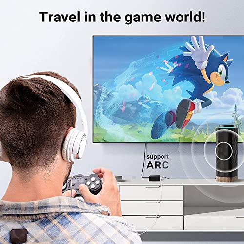 Image of Etzin HDMI ARC Audio Extractor, 192KHz HDMI Adapter Support Only ARC TV to Digital SPDIF + Coaxial + Analog 3.5mm Stereo Audio Converter for Soundbar Speaker Amplifier Headset-EPL-901H.