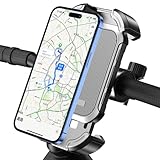 VIGORVAN自転車 スマホホルダー，スマホホルダー、片手操作、 360度回転、自転車 携帯ホルダー，振動吸収 耐久性、自由調節、落下防止、4.7－6.6インチに対応