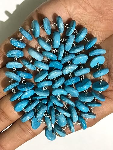 Turquoise naturelle perles lisses sans défaut pour fabriquer collier durable