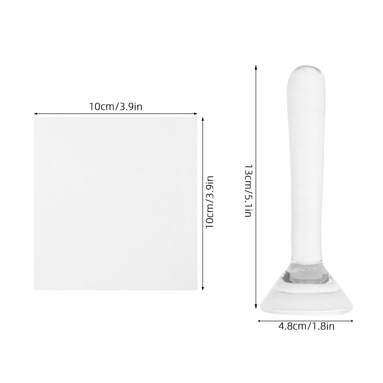 Veemoon Set de Verre pour Peinture Acrylique Pilon et Plateau de Broyage, Texture Fine Constante, Utilité Polyvalente pour Artistes et Ateliers Professionnels
