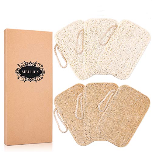 MELLIEX 6 Pcs Natural Dishwashing Sponges Eco Friendly Loofah Dishwashing Sponge for Kitchen Cleaning
