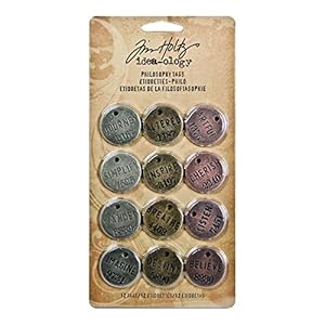 Tim Holtz Idea-ology Philosophy Tags, 12 Stück