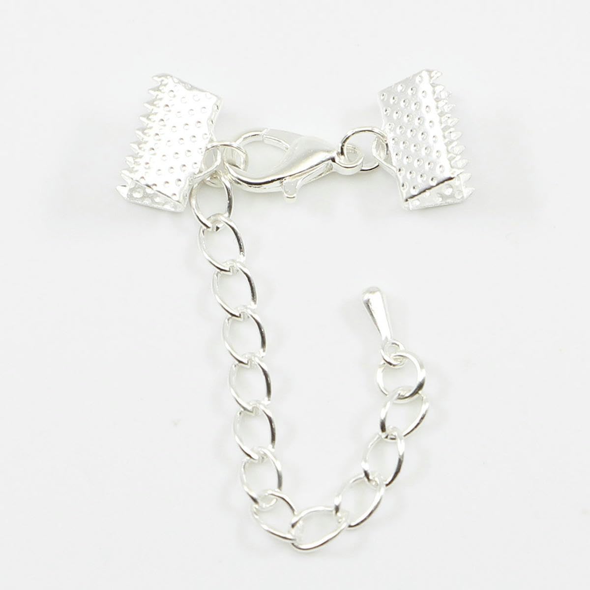 10 Pz/lotto Nastro Di Cuoio Cord End Di Fissaggio Catenacci Con Catene - Foto 3