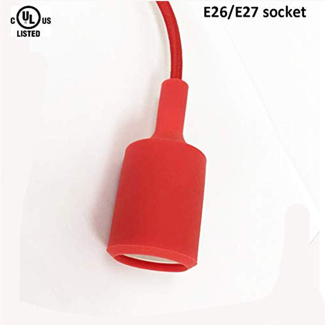 Best Deal Product SGROW E27/E26 Light Socket Braided Thread Cable Light Cord #18 Pure Copper 5ft UL Listed with On/Off Switch Button for Led Bulbs Best Deal Cheap 🛒 SGROW E27/E26 Light Socket Braided Thread Cable Light Cord #18 Pure Copper 5ft UL Listed with On/Off Switch Button for Led Bulbs