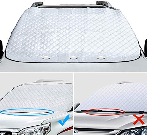 image for Cosyzone Car Windshield Snow Cover, 4 Layers of Protection and Embedde