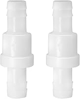 Litoexpe 1/2" PVDF One-Way Check Valve Pack of 2 - Ozone-Resistant Non-Return Valve for Fuel, Oil, Water, Gas, Air Systems