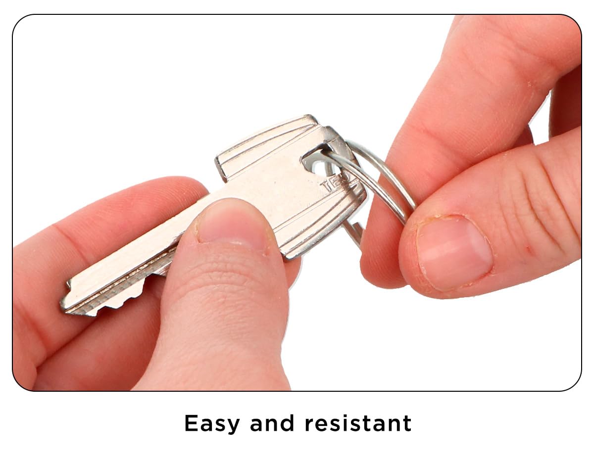 Anneau Porte Clé, 60Pcs Anneaux Porte Clé, Porte Clef Original, Anneau Brisé Plat Porte-clés En