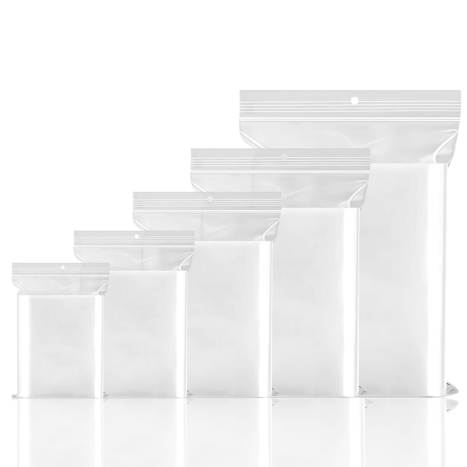 Romon Zip Beutel, 500 Stück transparent