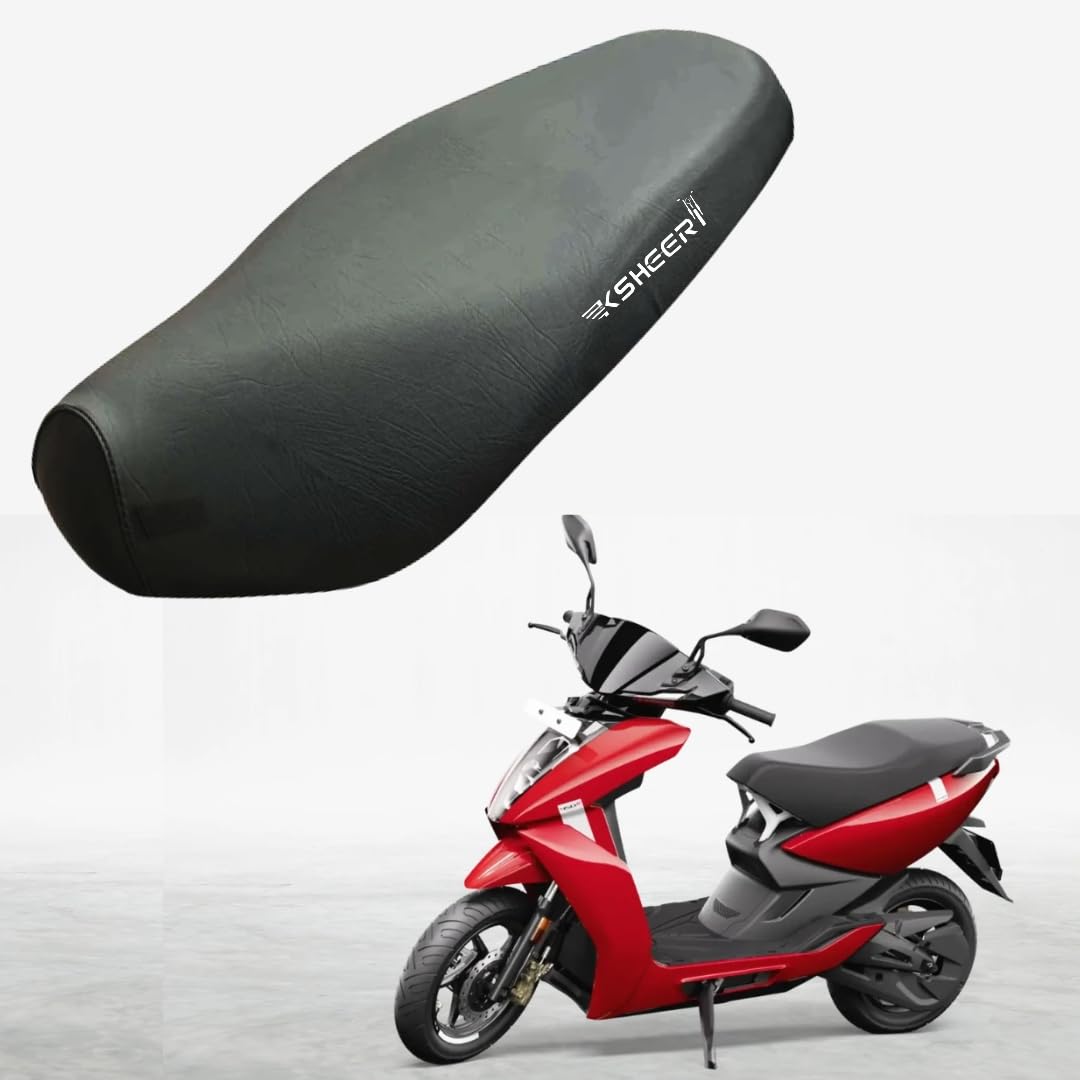 KSHEERI Ather Scooty Seat Cover Protect from Rust and Dust, PU Leather Waterproof Durable Seat Cover for Ather 450 Series (450X, 450S, 450 Apex) Ev (Black)-image-14