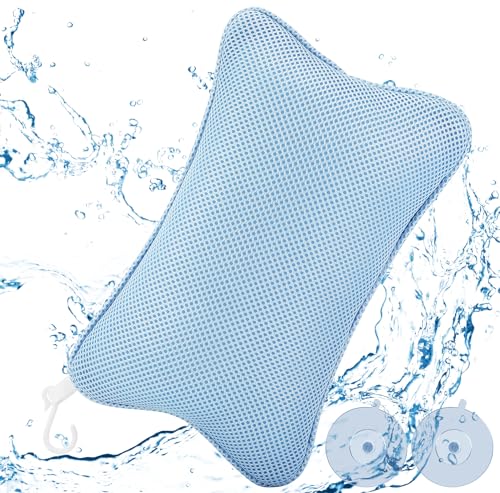 Collazoey Oreiller de Bain, Oreiller de Bain pour Baignoire, avec 2 ventouses puissantes, pour Un Maintien Ferme, Oreiller de Bain Spa Ergonomique, Oreiller...