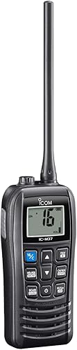 Icom IC-M37 31 USA VHF Marine Transceiver Radio with Float'n Flash, 6-Watt